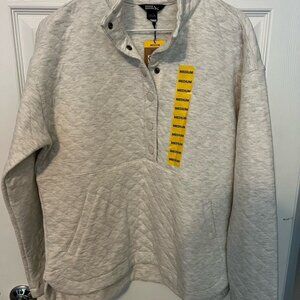 Eddie Bauer Quilted Pullover in Gray and Blue